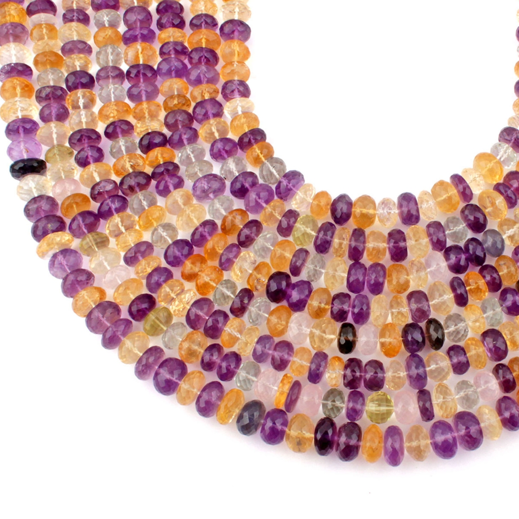 10-13mm Round Multi Quartz Handmade 8 Strands Beads 14 Inches