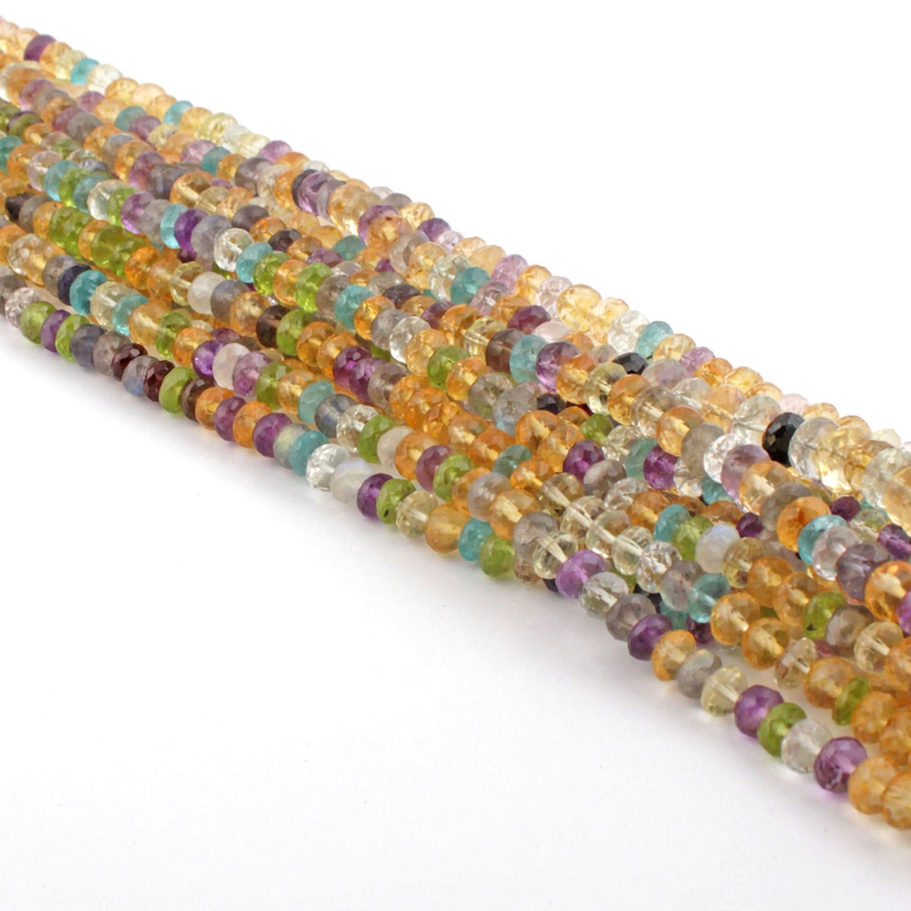 Top Quality Multi Quartz Round 6mm Faceted Gemstone Beads