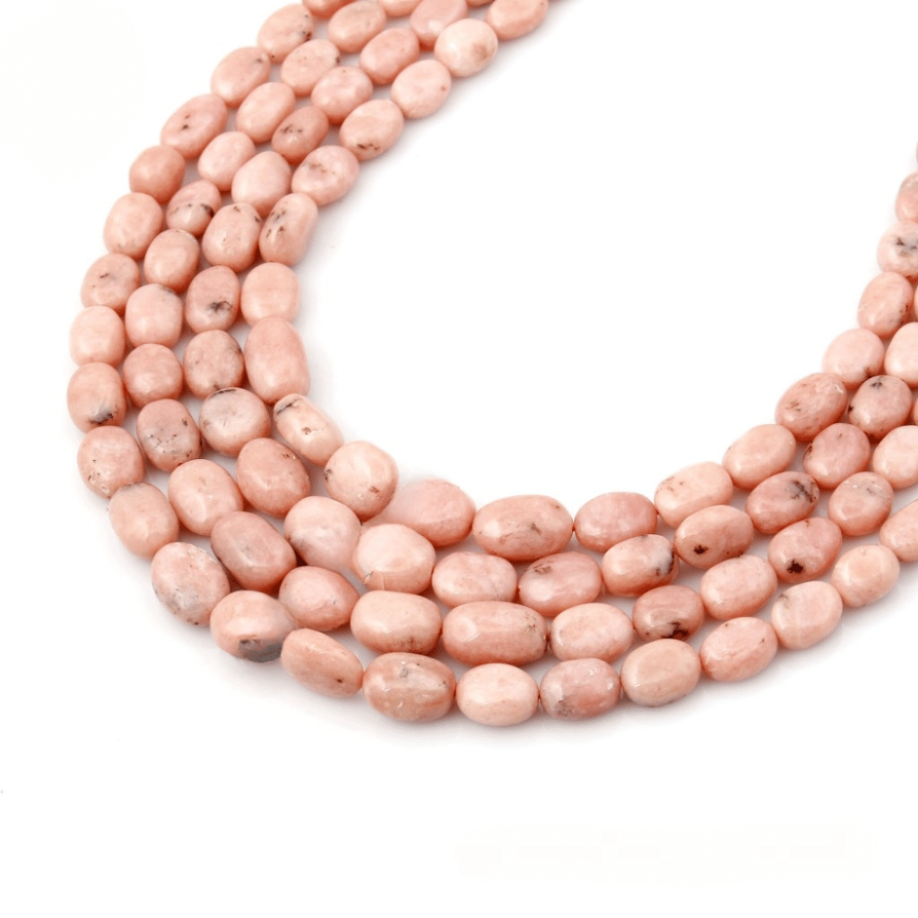 Natural Pink Opal Gemstone Beaded Necklace Nugget Shape 8.5-18mm Approx.