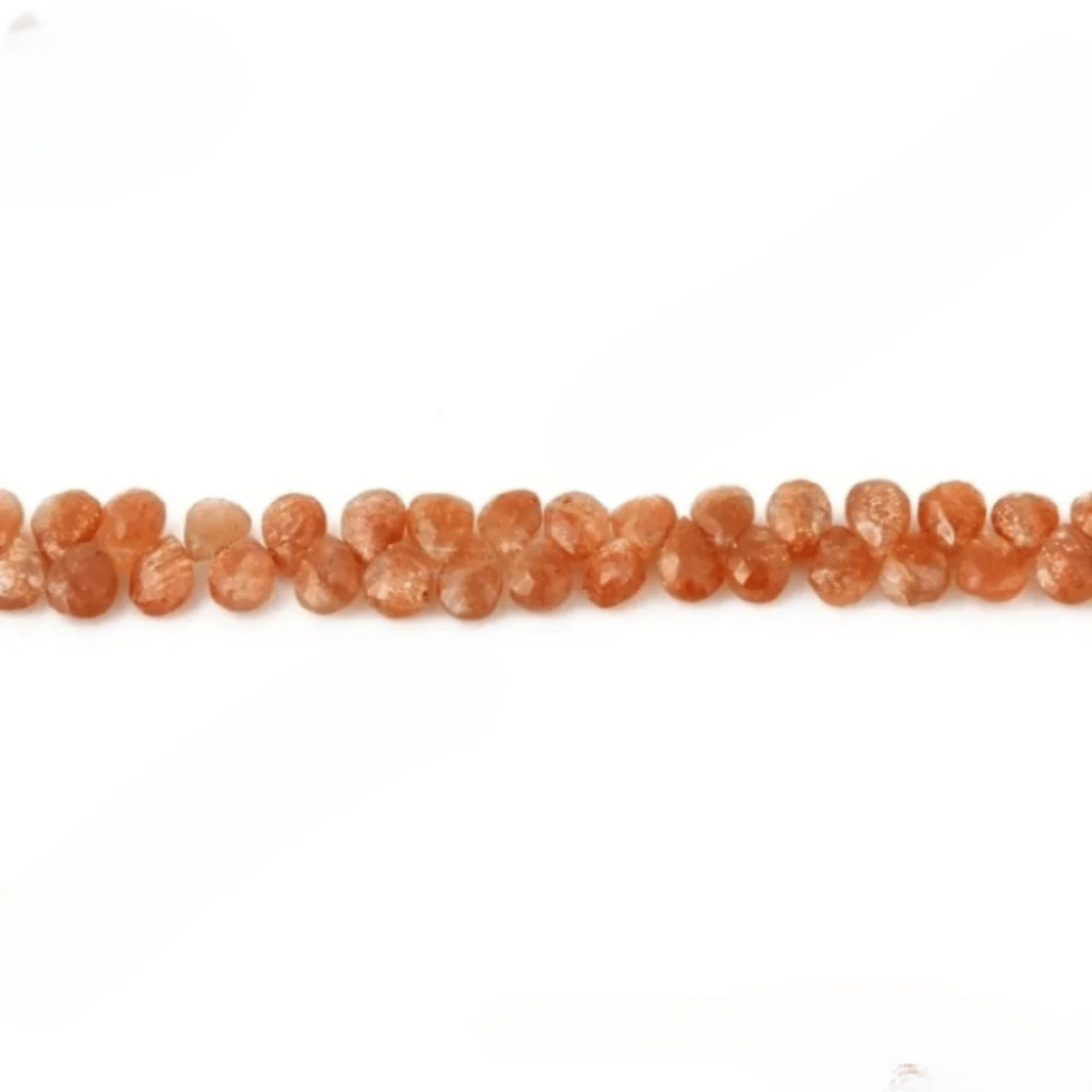 Sunstone Pear Shape Beads, 7 Strands Beads 7.5-12 mm Approx.