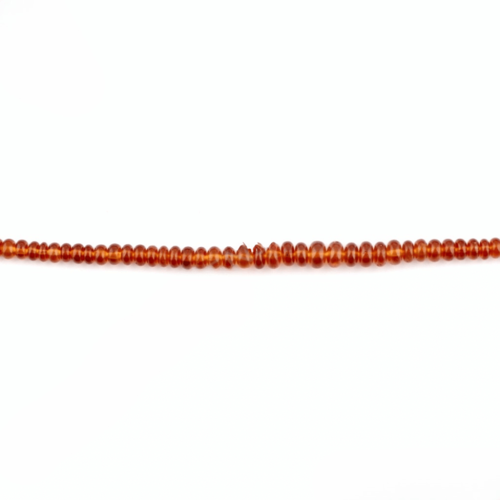 Hessonite Garnet Plain Round Gemstone Beads 5 Strands 17"