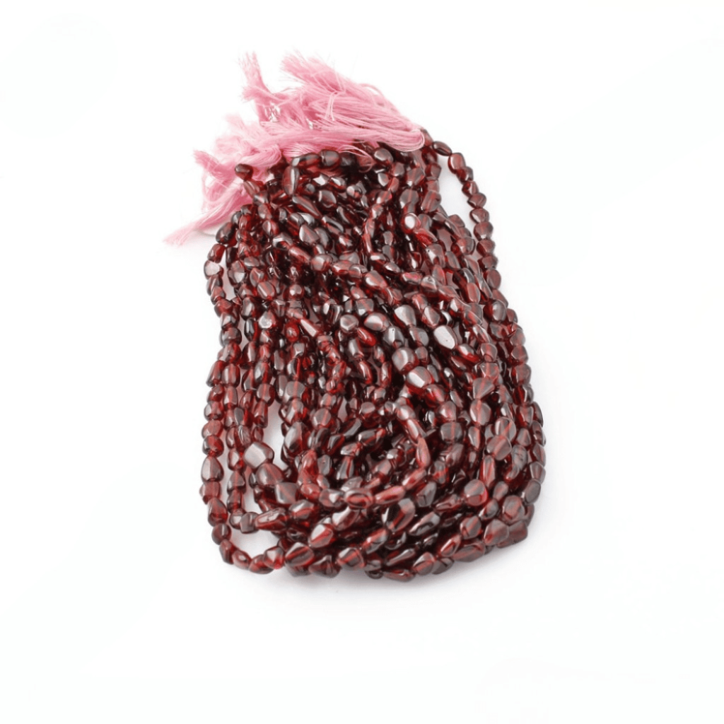 Natural Garnet Beads, 5-12mm Plain Tumbles Garnet 14 Strands