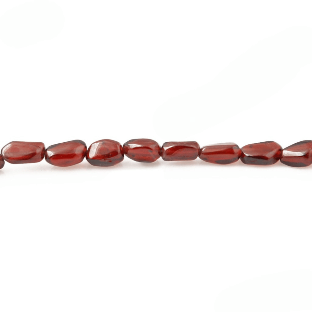 Natural Garnet Beads, 5-12mm Plain Tumbles Garnet 14 Strands