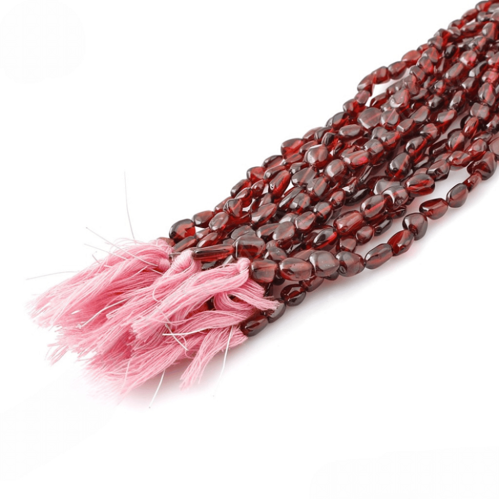 Natural Garnet Beads, 5-12mm Plain Tumbles Garnet 14 Strands