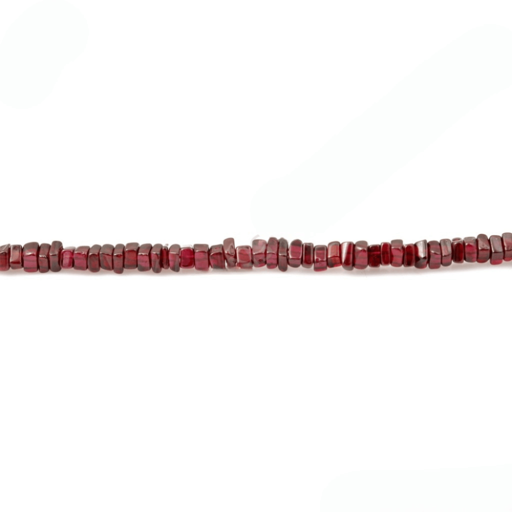Garnet Beads, Rhodolite Garnet Gemstone Heishi Beads Square Shape 4-5mm Approx