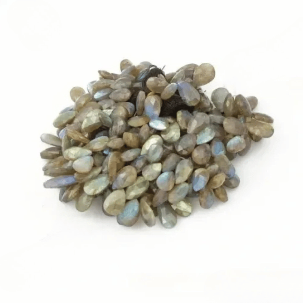 Natural Labradorite Pear Shape Gemstone Beads 16-25mm Approx.