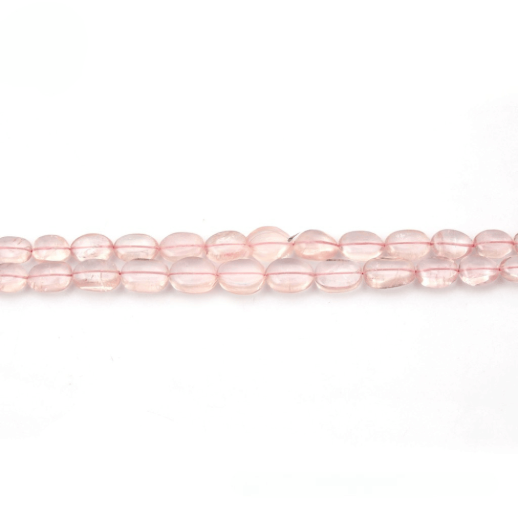 Natural Rose Quartz Gemstone 10.5-19mm Nugget Shape Mala Necklace