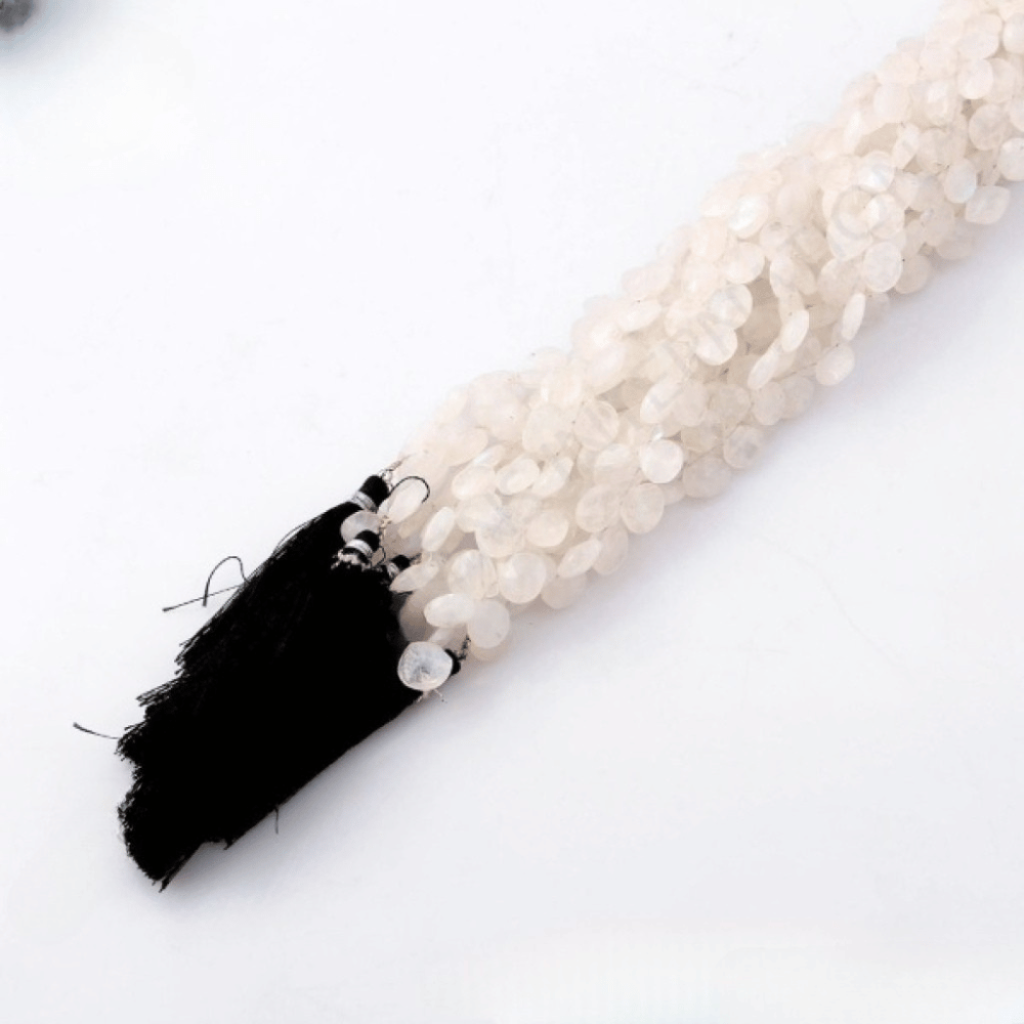 Moonstone Beads, Rainbow Moonstone Pear Shape Gemstone Beads 7-11mm 5 Strands