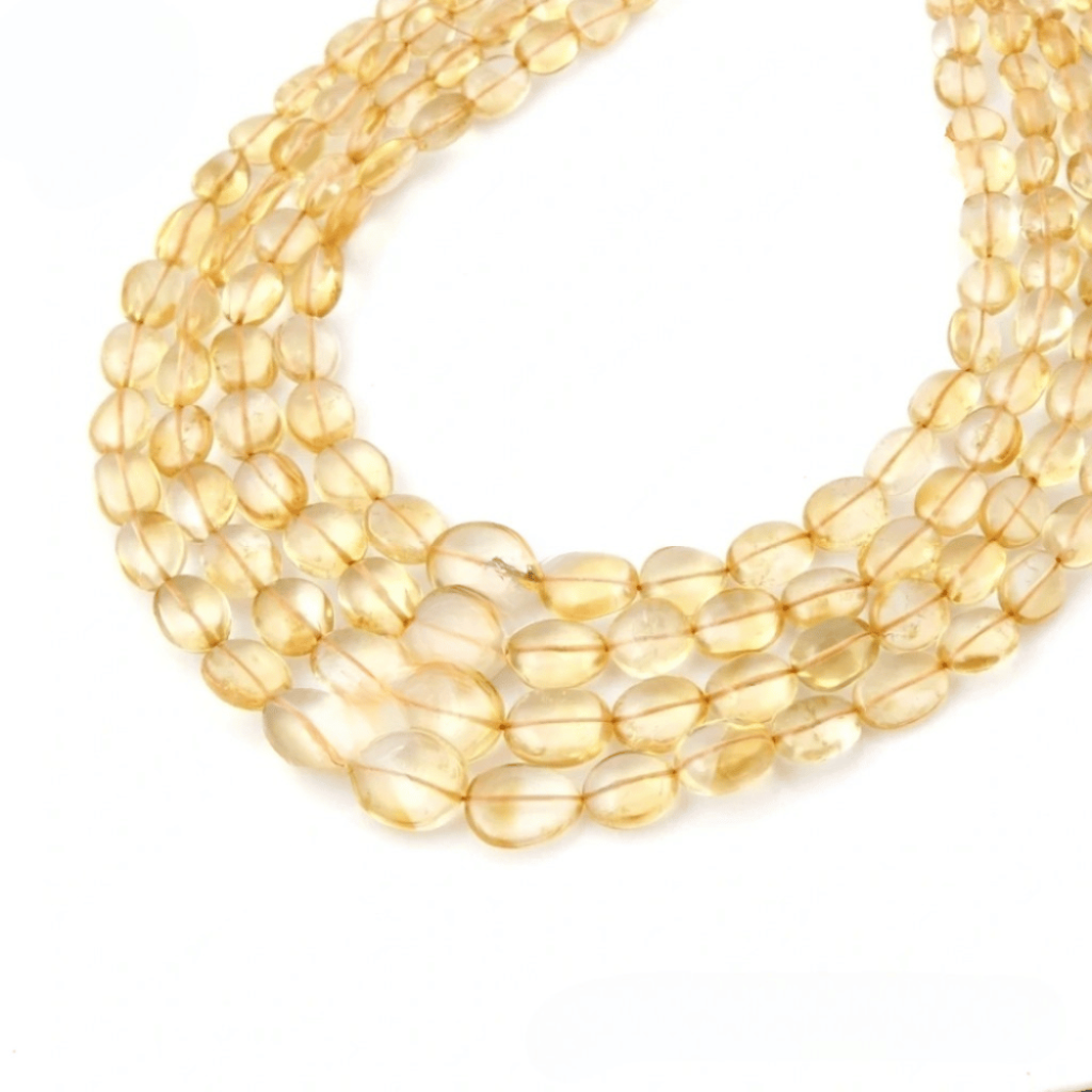 Natural Citrine Necklace Beaded 6.5-18mm Approx Mala