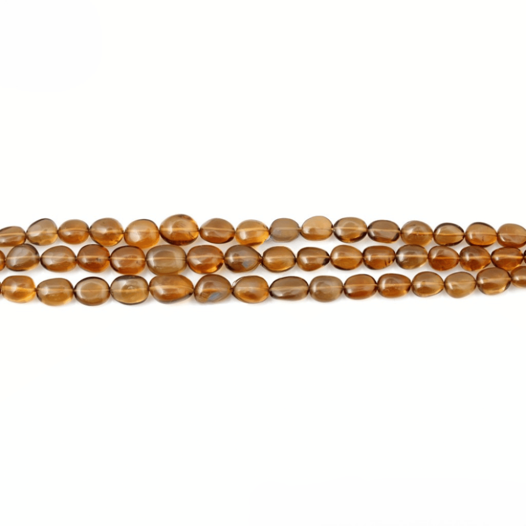 Whisky Quartz Gemstone Necklace 8-15.5mm Appro Quartz Beads mala Necklace