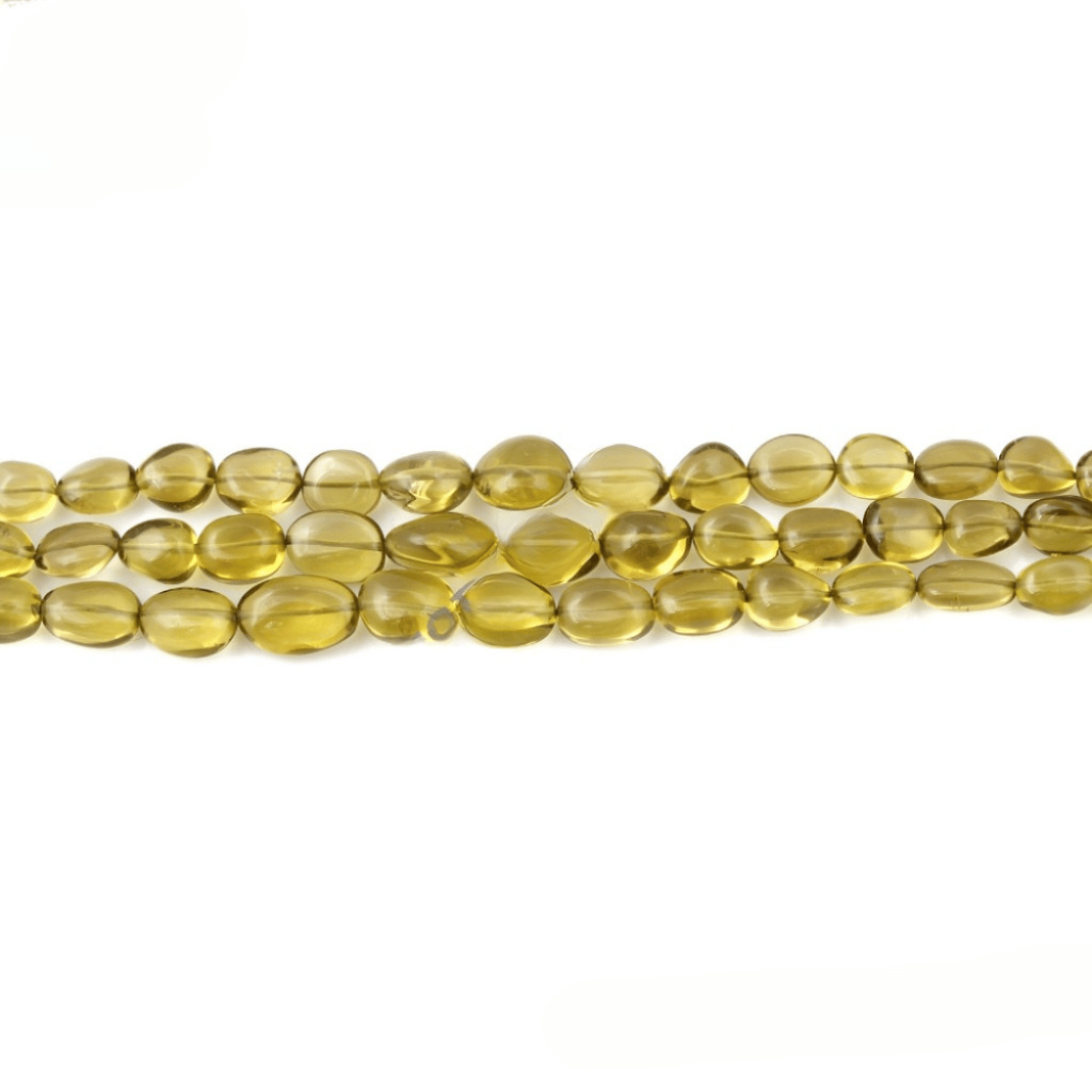 Olive Quartz Gemstone Beaded Necklace 10-18.5mm Approx Nuggets Shape Beads Necklace