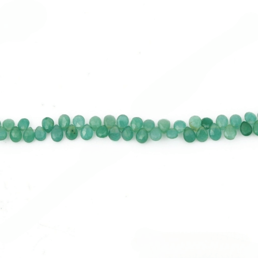 Quartz Beads, Green Quartz Pear Shape Gemstone Beads 9mm Approx 17 Strands