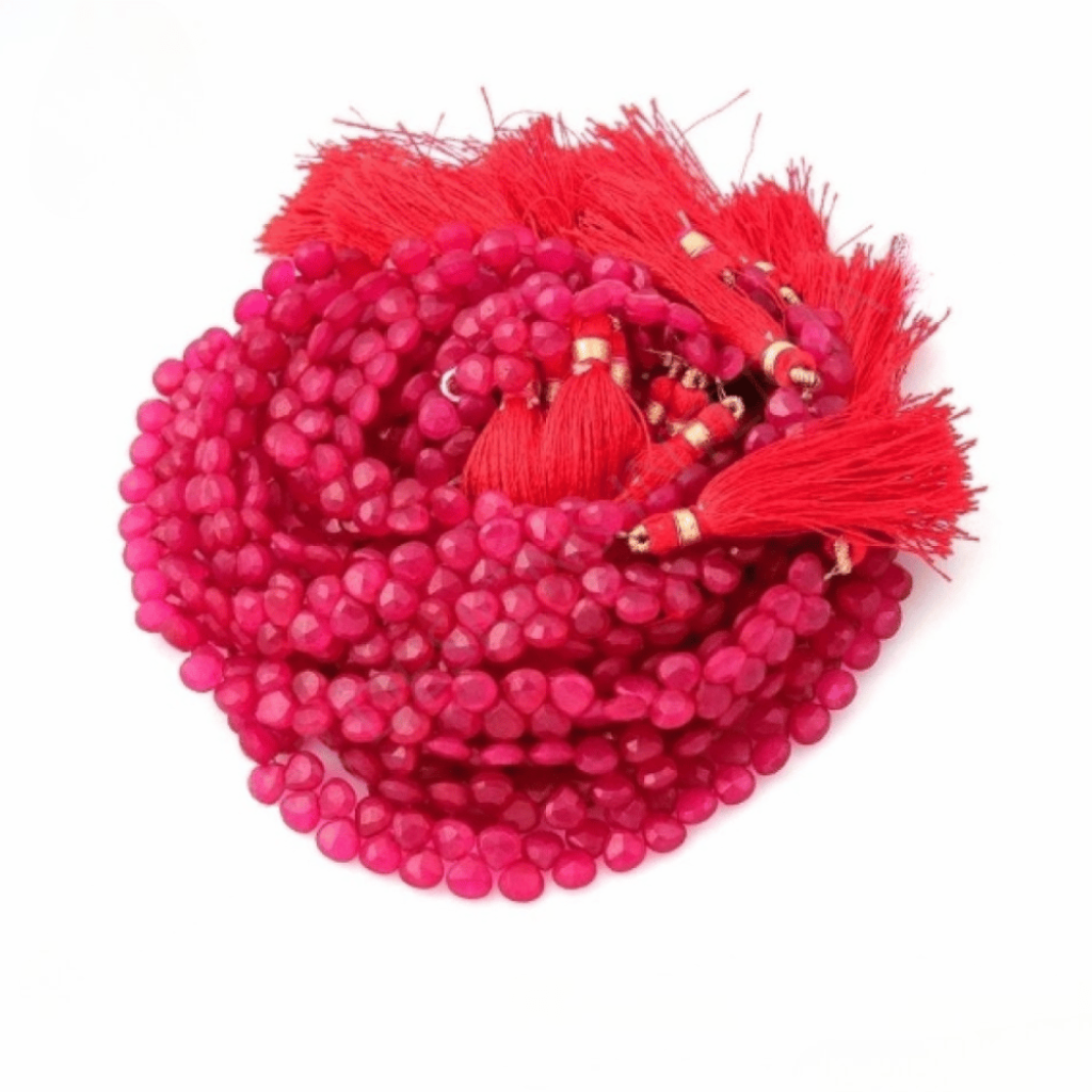 Pink Quartz Beads, Pink Quartz Pear Shape Gemstone Beads 7.5-8mm Approx 18 Strands, Pink Beads, Quartz Beads