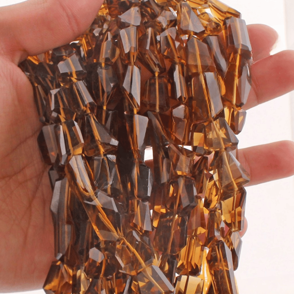 Top Quality Honey Quartz Tumble Shape Gemstone 7 Strands Beads