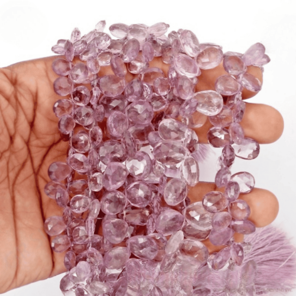 Natural Amethyst Pear Shape Gemstone Beads 7.5-15mm Approx