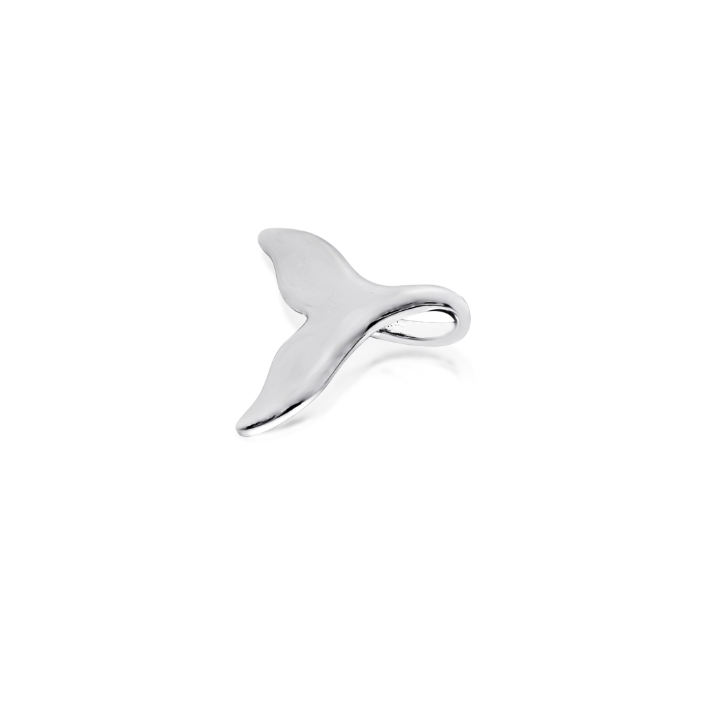 925 Sterling Silver Vintage Whale's Tail Pendant