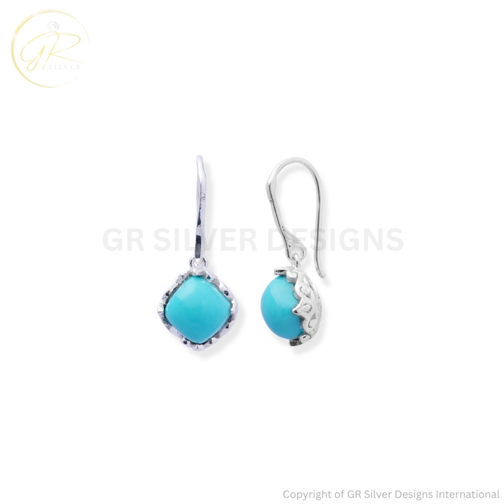 Turquoise Earrings by GR Silver Designs
