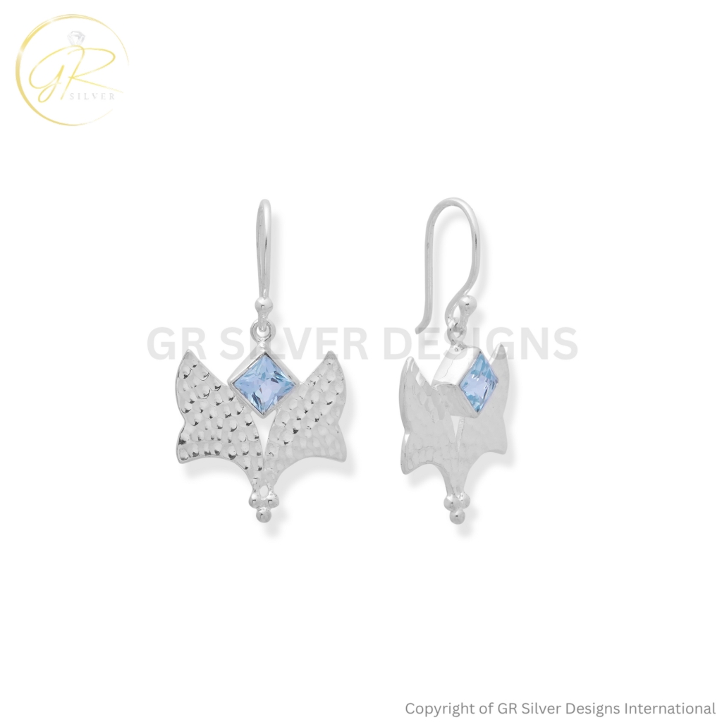 Blue Topaz Birthstone Earrings