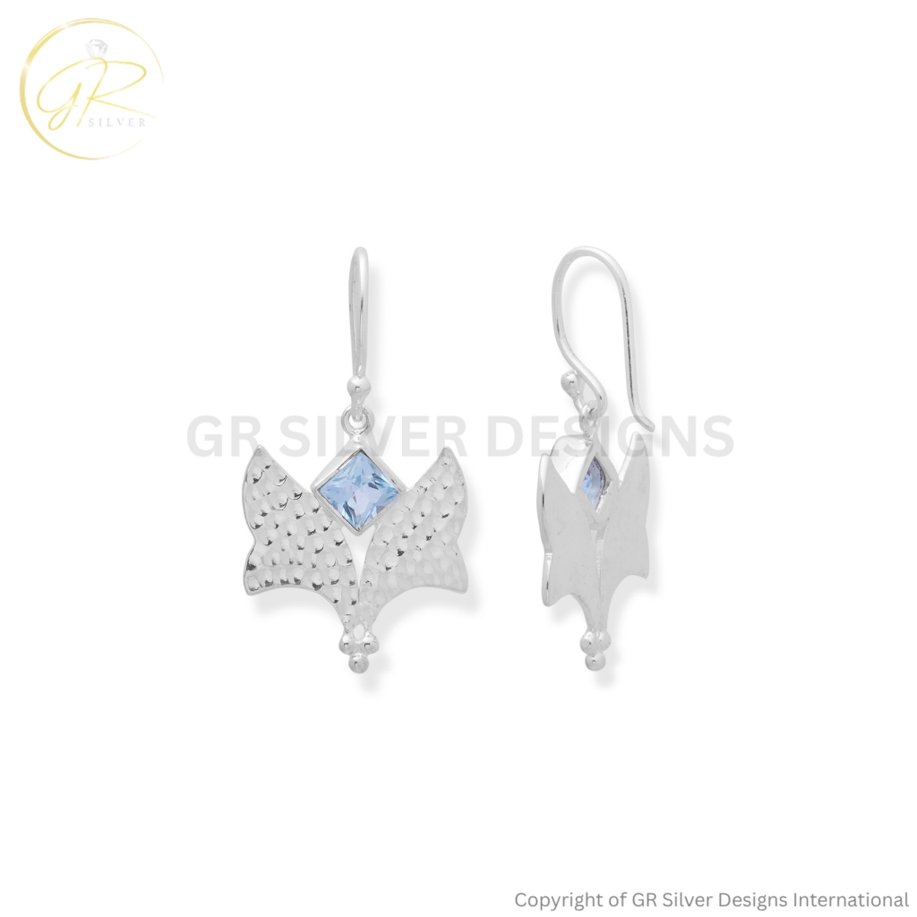 Blue Topaz Birthstone Earrings