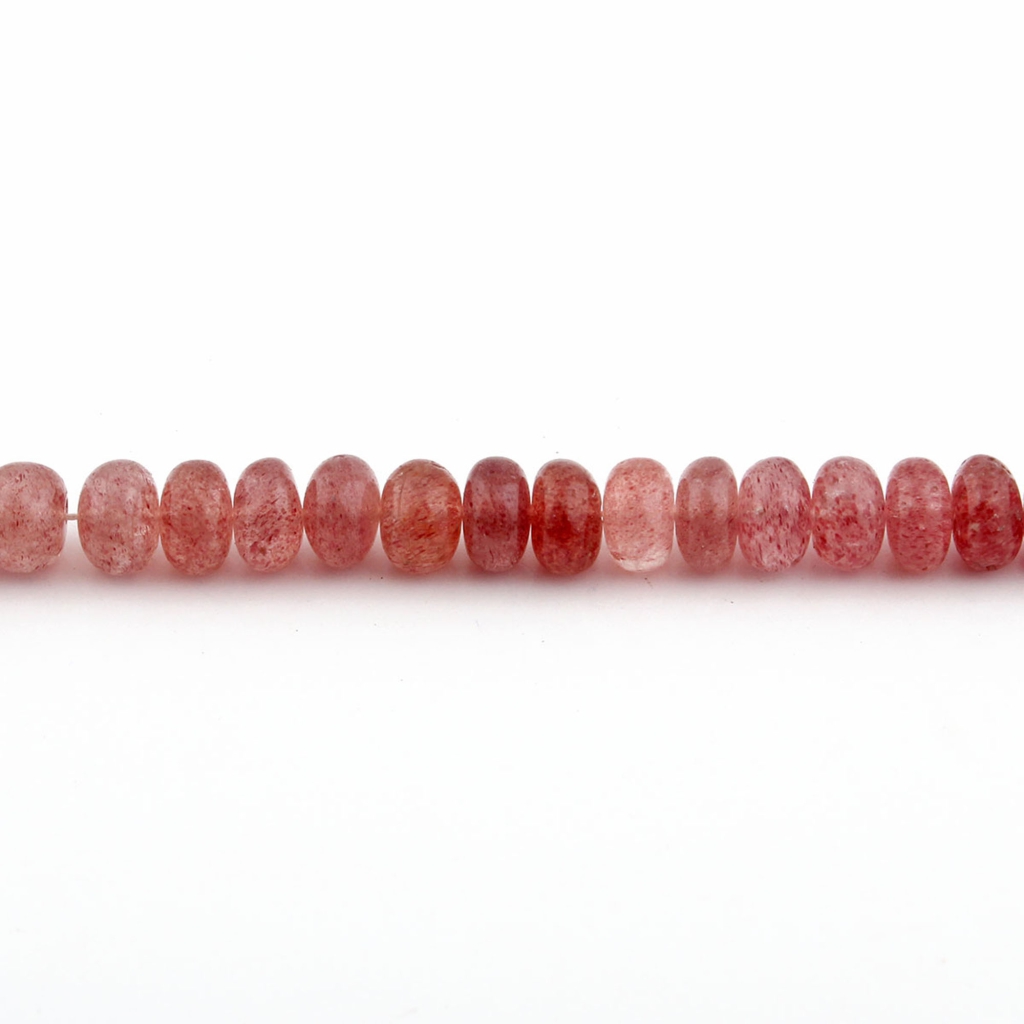 Plain Strawberry Quartz 8 Strands Round Handmade Beads