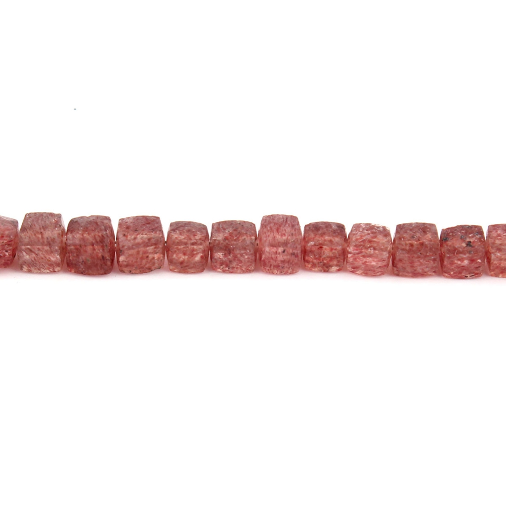 Wholesale Strawberry Quartz Faceted Gemstone Handmade Beads