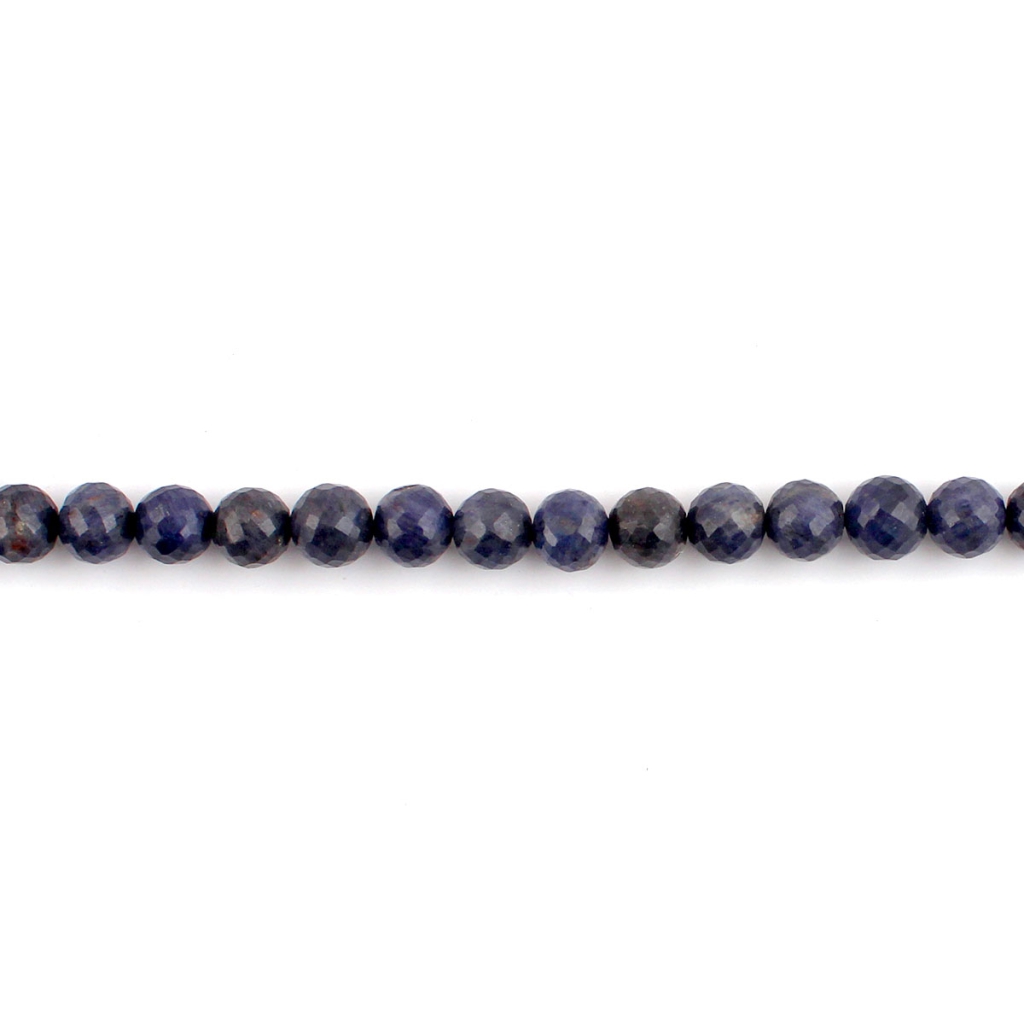 Faceted Sodalite Balls Gemstone Strands For Jewelry Making