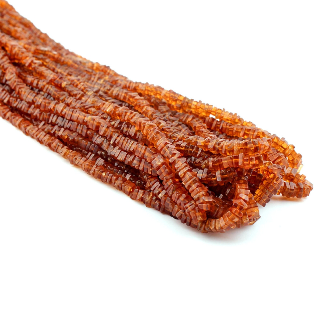 Hessonite Garnet Faceted Round Gemstone Beads For Jewelry