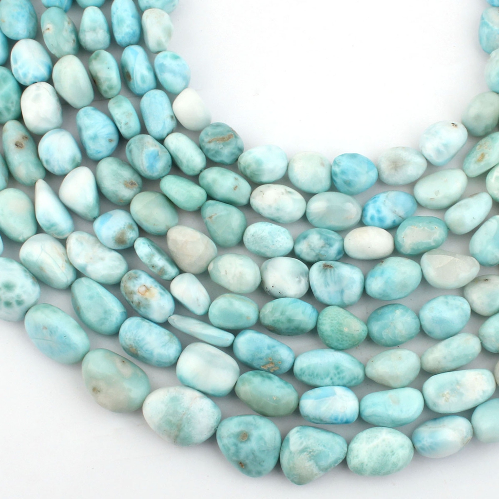 High Quality Larimar Handmade Tumble Gemstone Beads For Jewelry