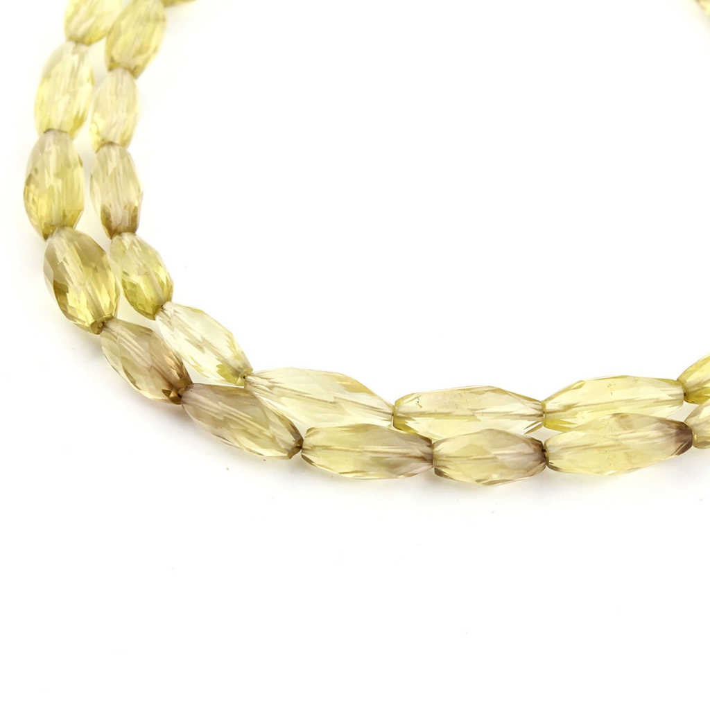 Natural Lemon Quartz Fancy Shape 2 Strands Gemstone Beads