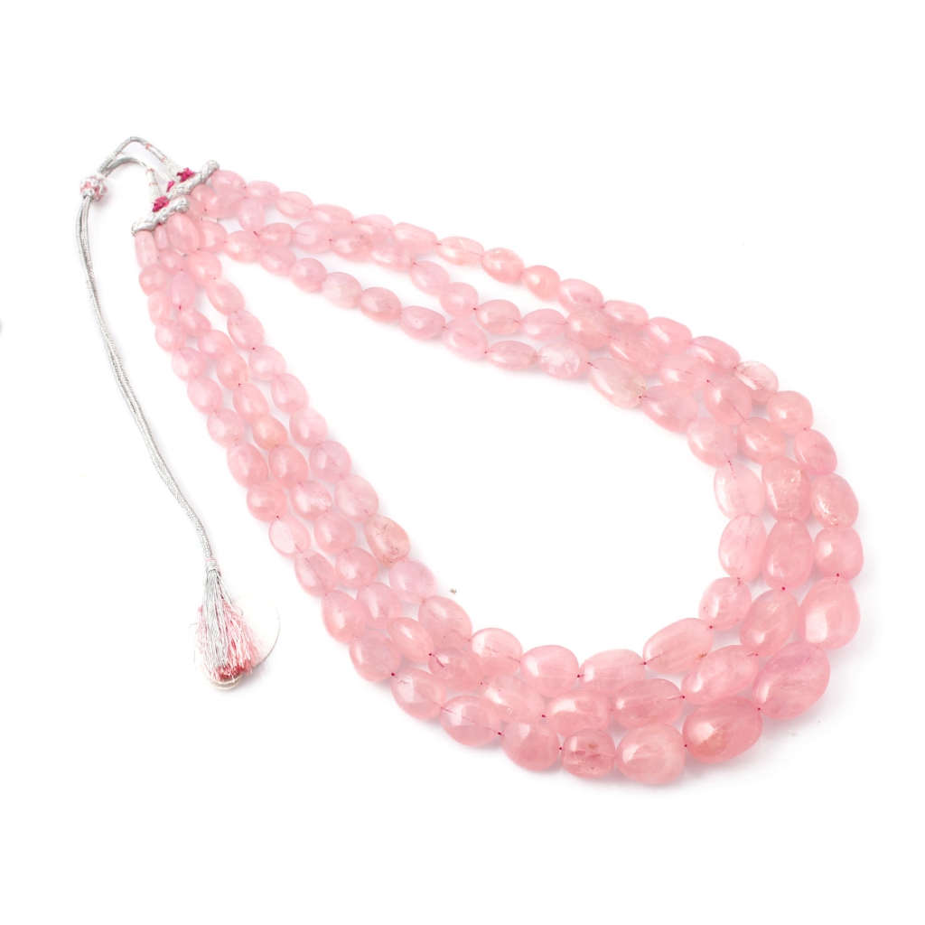 Morganite Gemstone Necklace, Natural Morganite Gemstone Beads Necklace Nugget Shape 11-30mm Approx