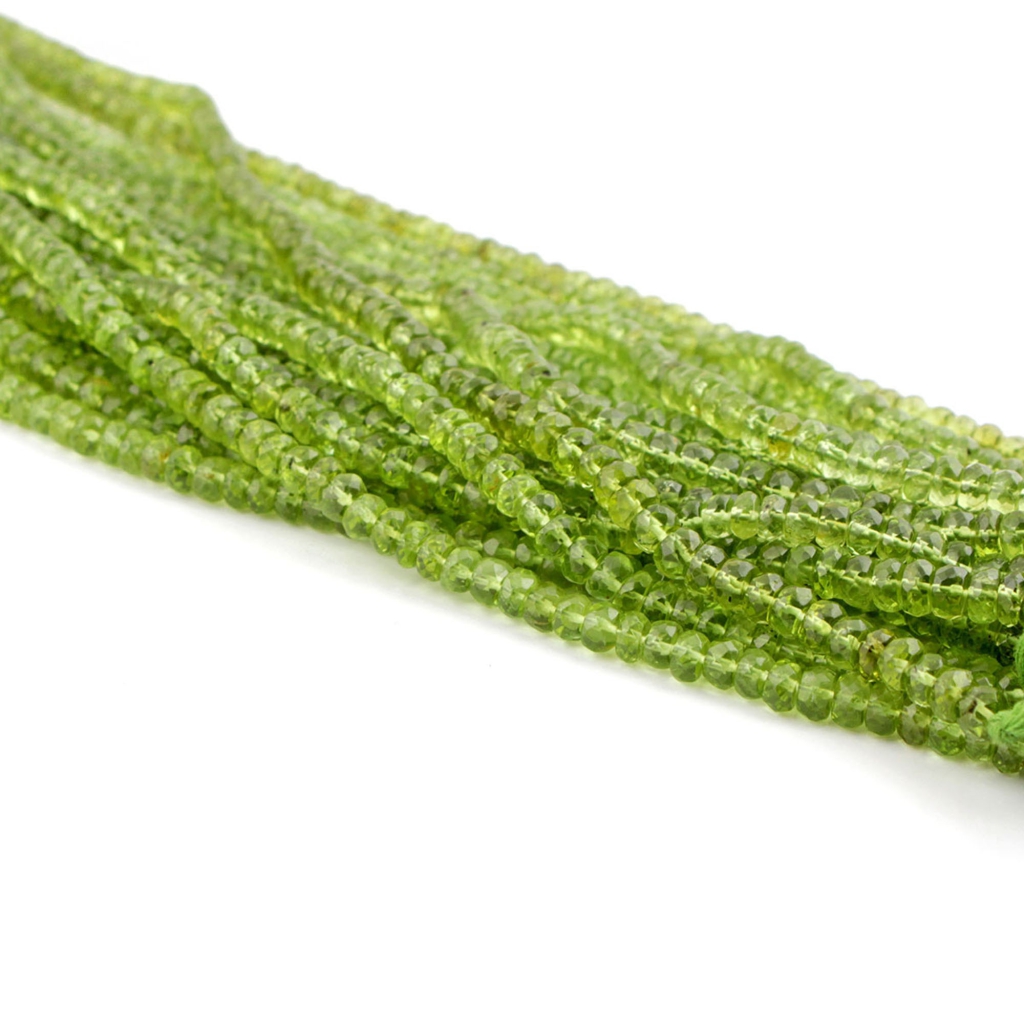 Natural Peridot Gemstone 5mm Round Faceted Beads