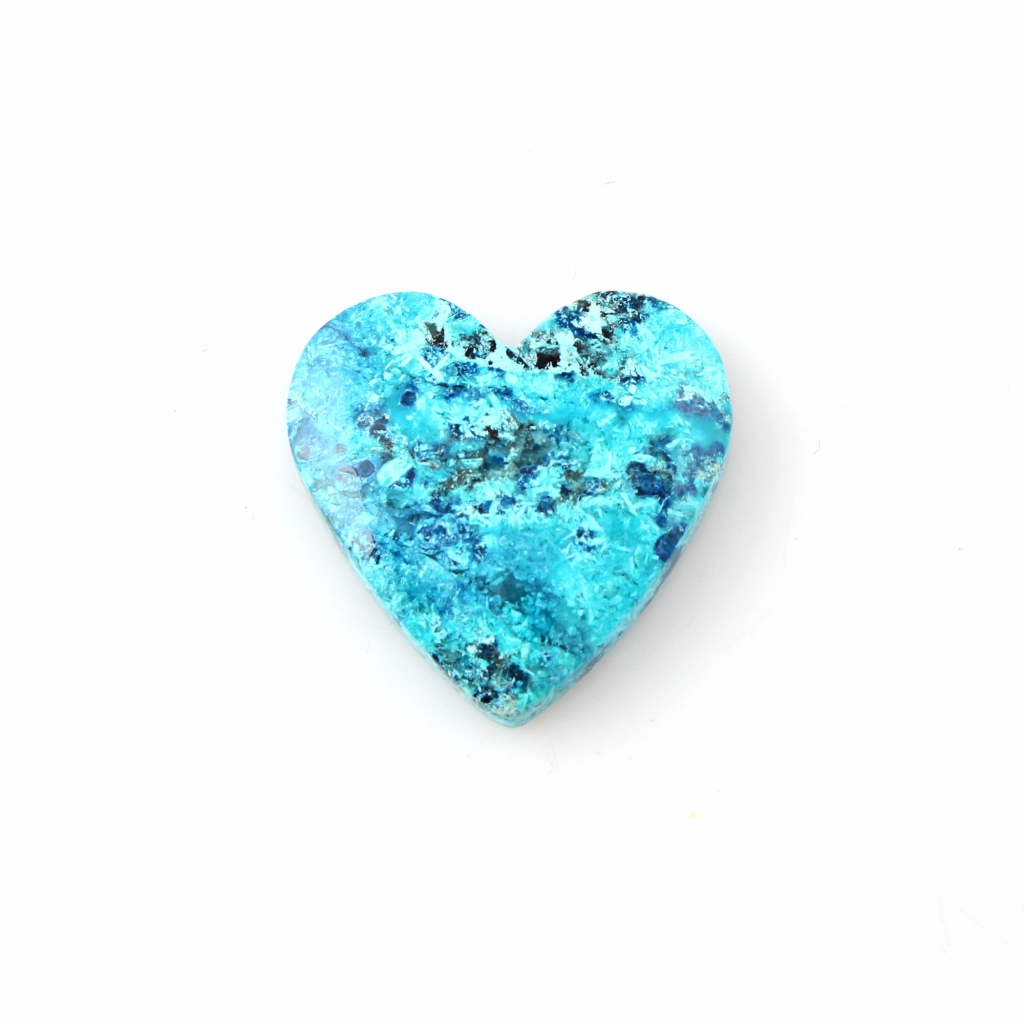 Heart Shape Chrysocolla Gemstone, Natural Chrysocolla 36.35ct Gemstone