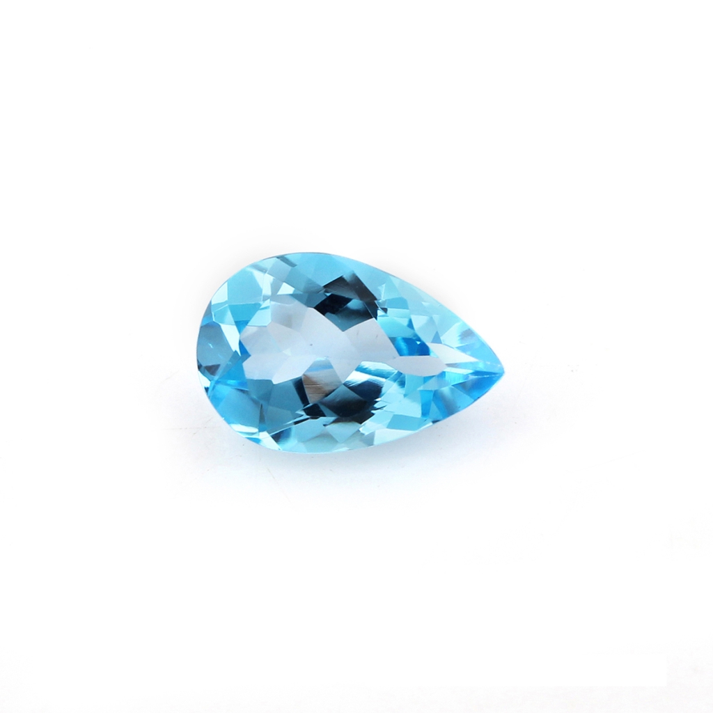Pear Shape Swiss Blue Topaz Stone For Jewelry Making