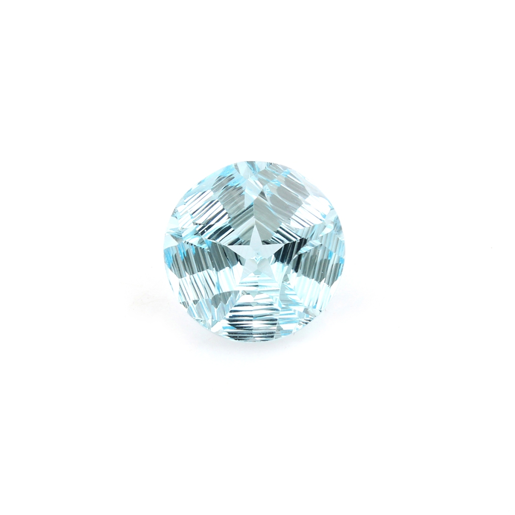 Round Shape Star cut Sky Blue Topaz Loose Gemstone