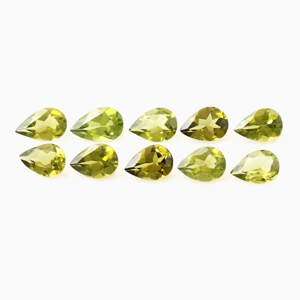 Natural Peridot 5x7mm Pear Shape Gemstone