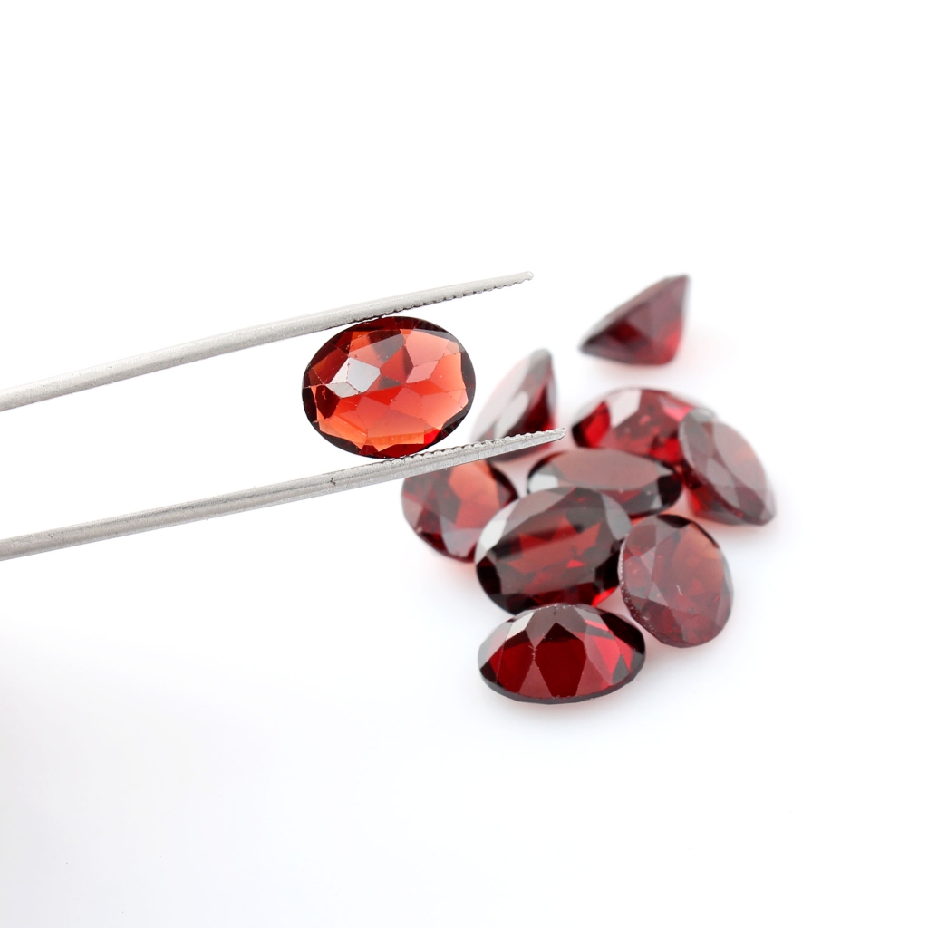 Natural Garnet Gemstones, 9x11mm Oval Shape Loose Garnet Gemstone