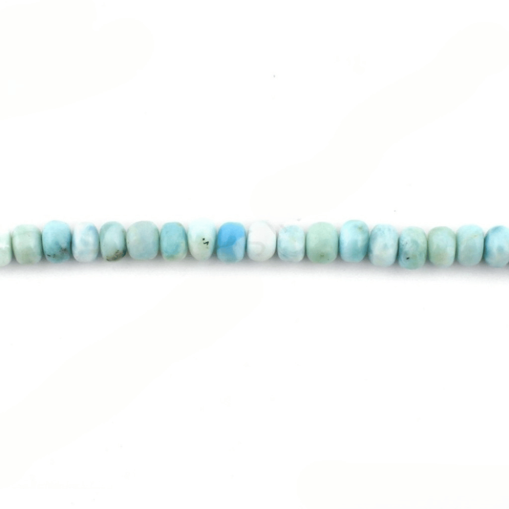 Round 7-9mm Natural Plain Larimar Handmade 8 Strands Beads