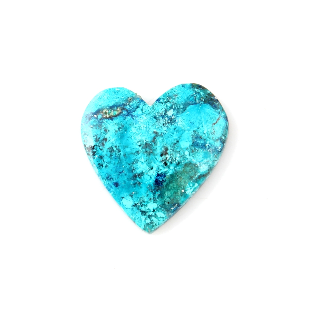 Heart Shape Chrysocolla Gemstone, Shattuckite Chrysocolla Gemstone