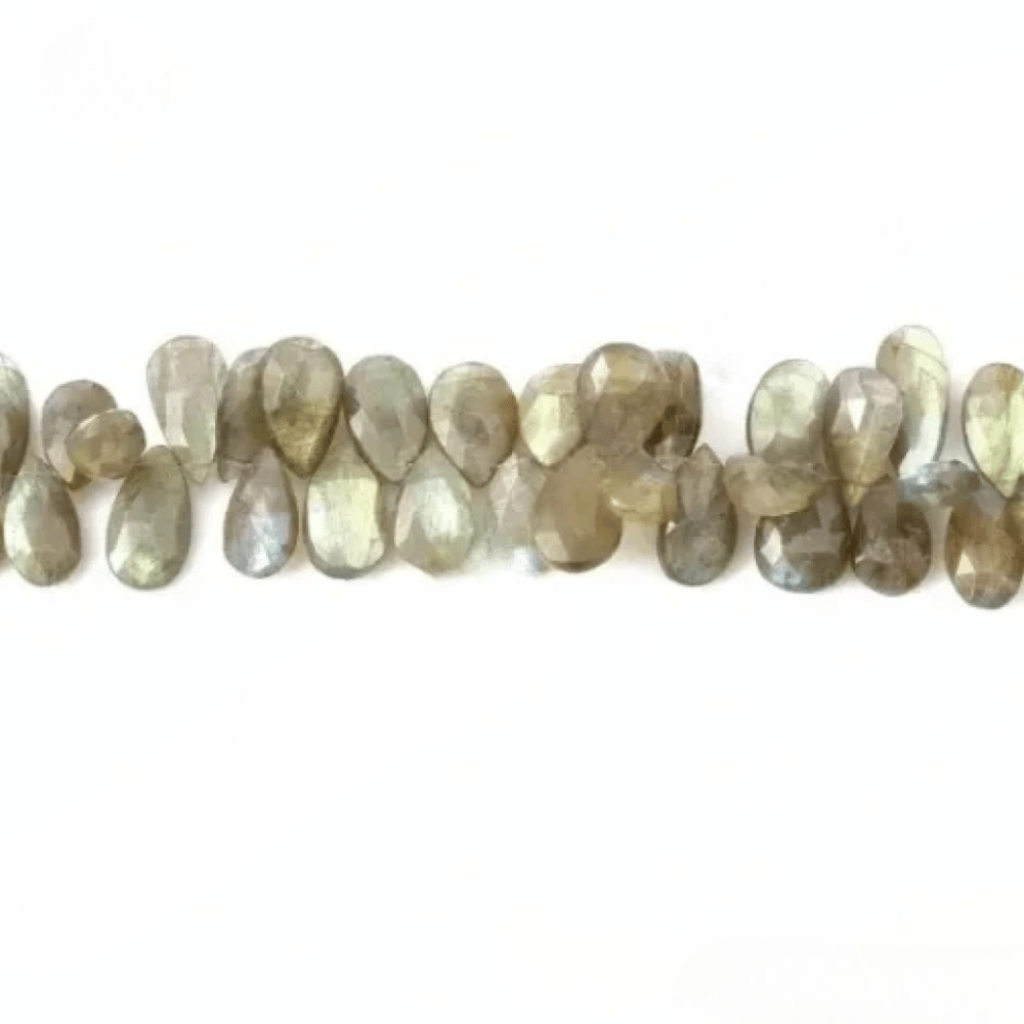 Natural Labradorite Pear Shape Gemstone Beads 16-25mm Approx.