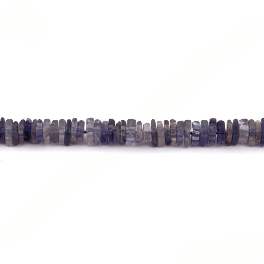 Natural Iolite 4-6mm Square Shape Smooth Gemstone Beads