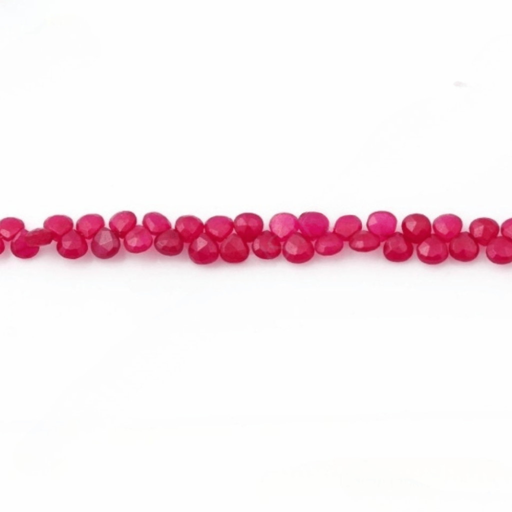 Pink Quartz Beads, Pink Quartz Pear Shape Gemstone Beads 7.5-8mm Approx 18 Strands, Pink Beads, Quartz Beads