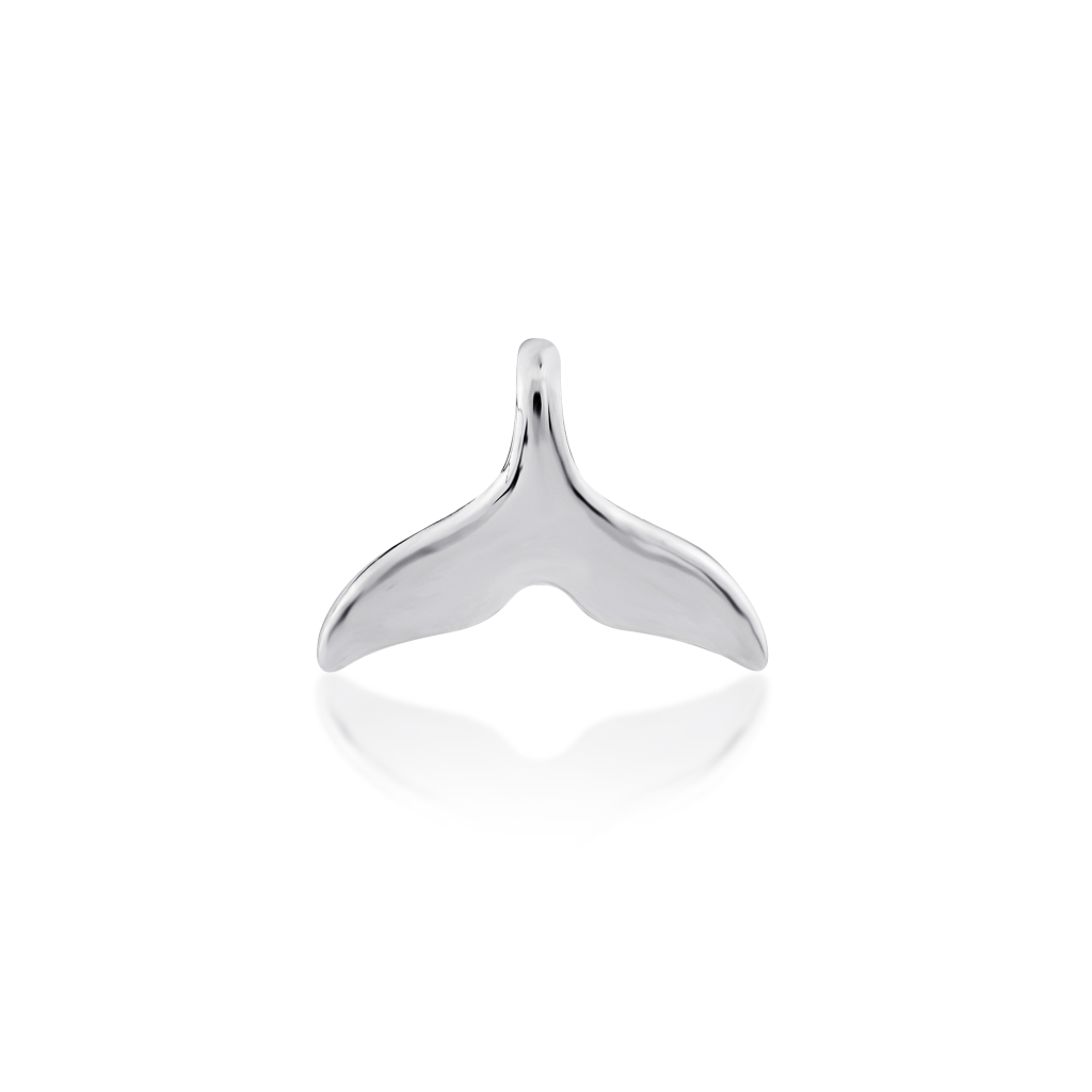 925 Sterling Silver Vintage Whale's Tail Pendant
