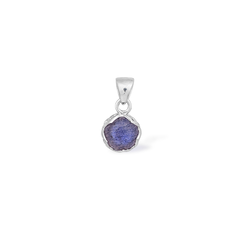 925 Sterling Silver Blue Flash Labradorite Charms Pendant