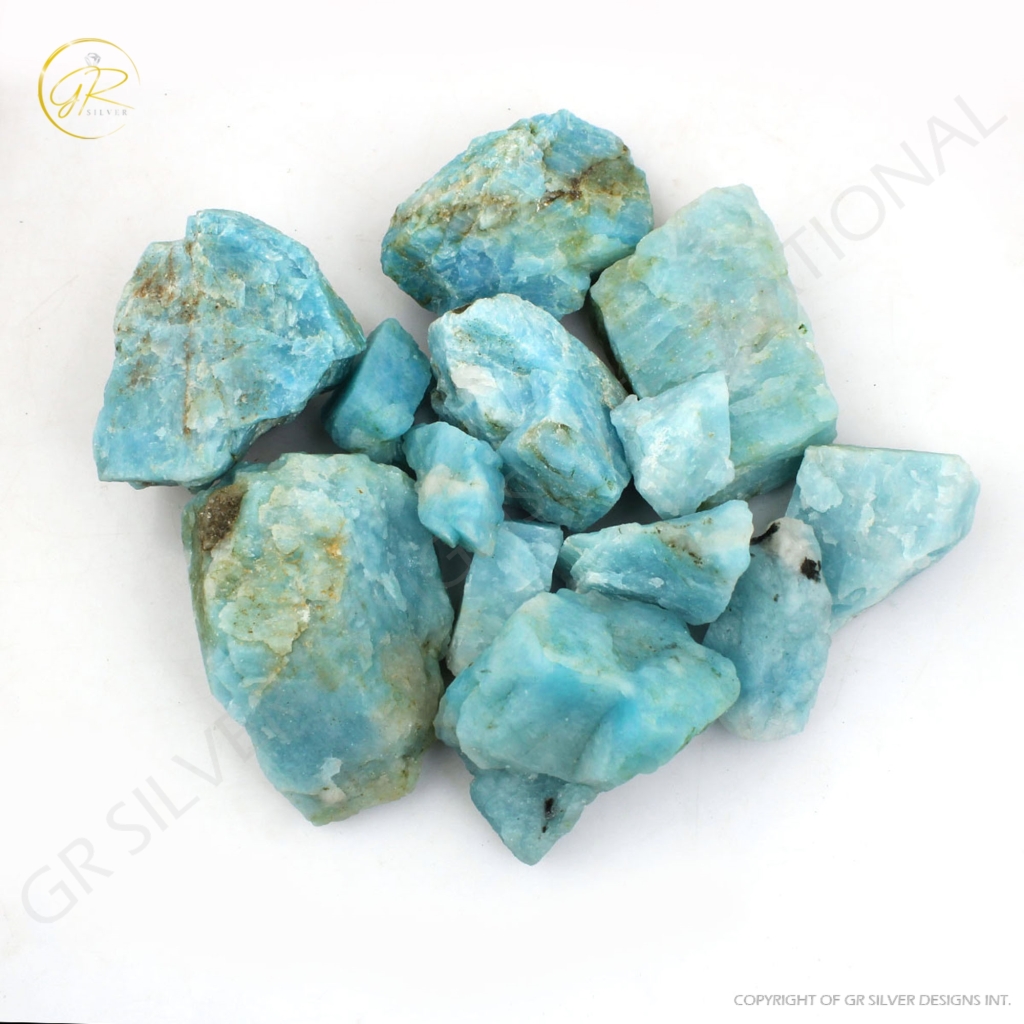 Natural Amazonite Rough Loose Mineral Gemstone