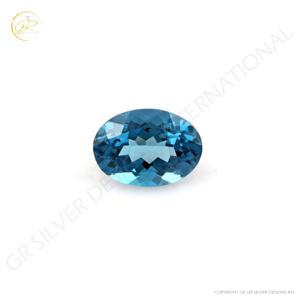 10x14mm Oval Shape London Blue Topaz Gemstone