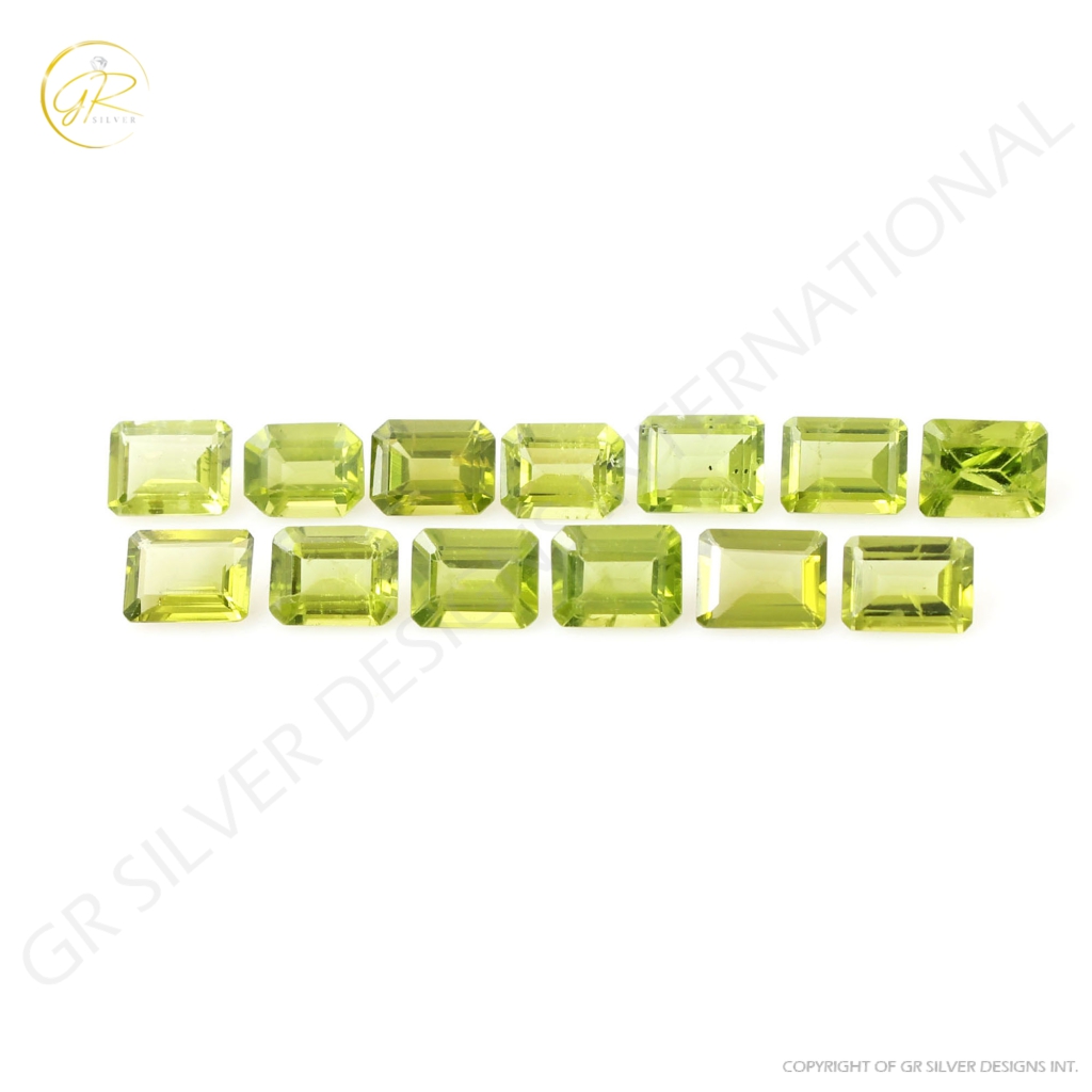 7x9mm Octagon Shape Natural Peridot Loose Gemstone