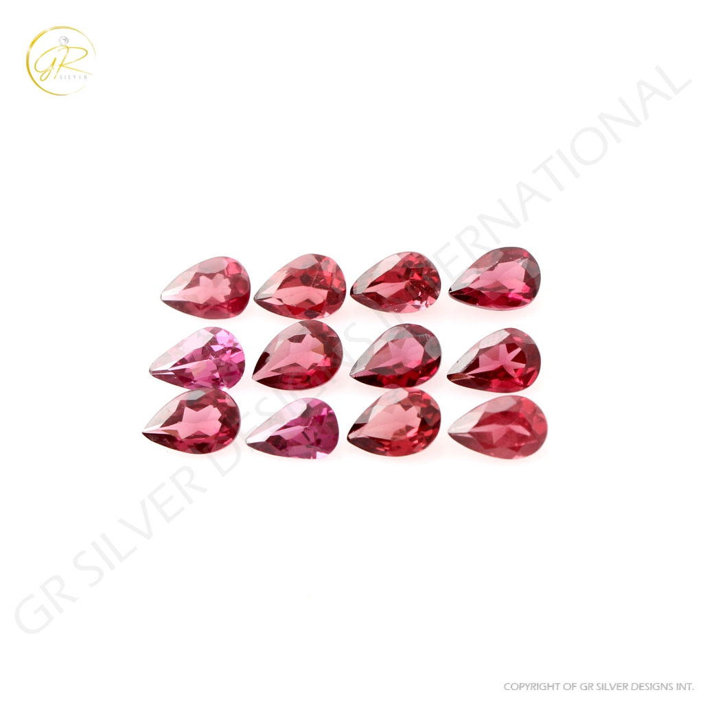 Natural Rhodolite Garnet 4x6 Pear Shape Loose Gemstone