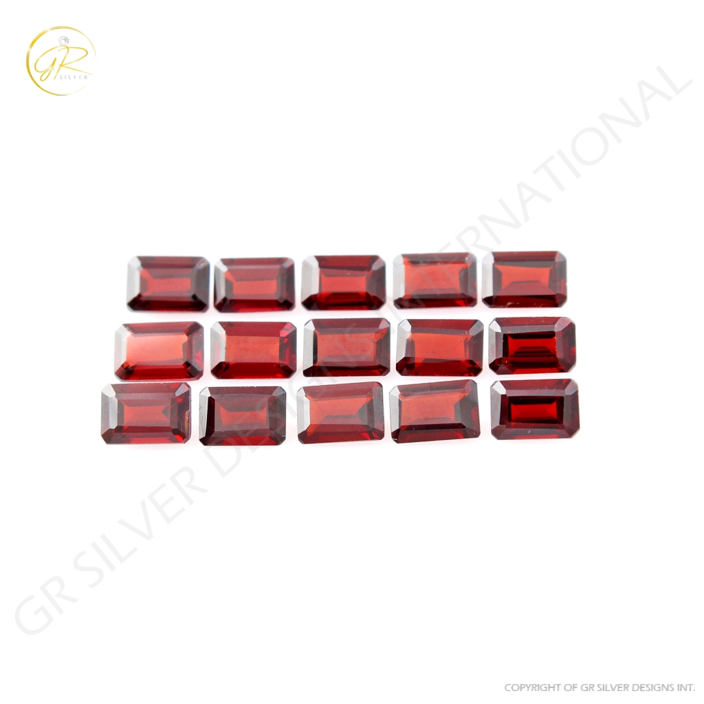 Natural Garnet 4x6mm Octagon Loose Gemstone