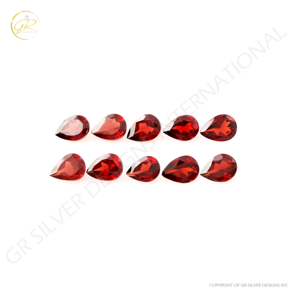 Pear Shape Garnet Gemstone, 5x7mm Pear Shape 8ct. Garnet Loose Gemstone, Gemstone For Jewellery Making