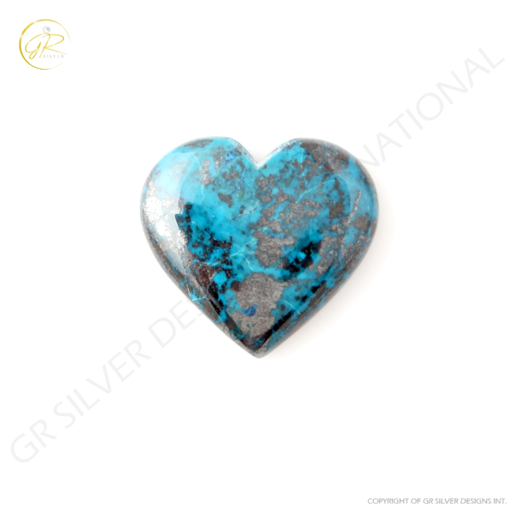 Heart Chrysocolla Gemstone, High Quality Natural Azurite Chrysocolla Gemstone